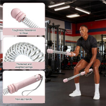 Stück Verstellbare, Gewichtete, Seillose Battle Ropes, Kabelloses Battle Rope für HIIT- und Cardio-Ganzkörpertraining, Rosa