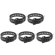 5PC Travel Tied Belt Durable Rubber Cargo Tie Down Luggage Lash Belt Strap Cargo Storage Belt Buckle Black Short