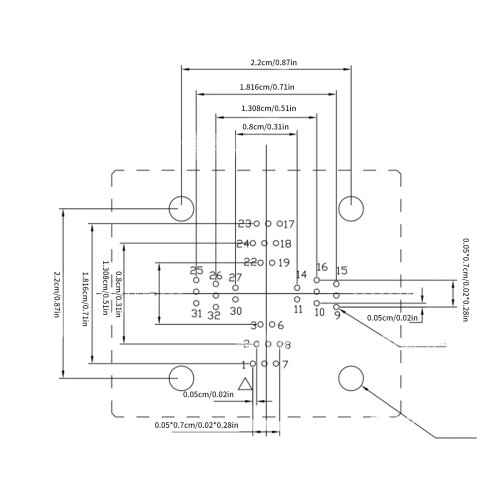 QFP32 Flip Lid Test Socket Test Socket  0.5mm Space For Multiple IC Packages User 2