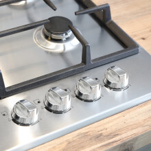 4 pcs Universal Gas Stove Knobs Cooker Oven Hob Control Knobs Switch Silver