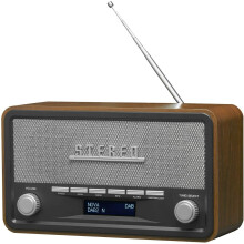 DAB+ FM Radio Bluetooth Denver DAB-18 Vintage Style Stereo Real Wood Cabinet