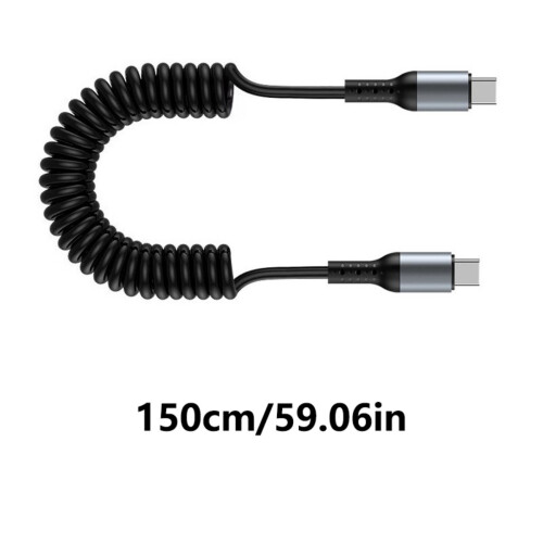 Flexible USB C Charging Cable Cord Data Sync Wire for Efficient Power Delivery Black 2