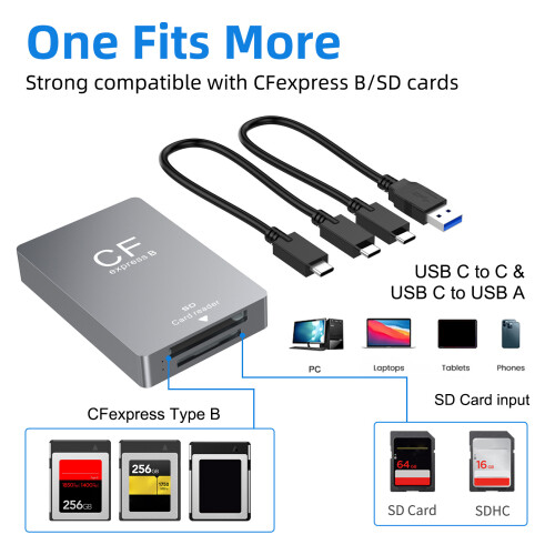 Efficient CFexpresss Type B Card Reader for Photographers & Videographers 2