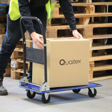 Folding Platform Trolley Hand Truck Heavy Duty 150kg Cart Sack Flat Bed Pulley