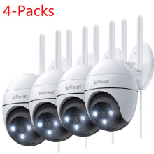 4PCS ieGeek 2.4/5Ghz WiFi Security Camera Outdoor 360 PTZ CCTV Camera System UK