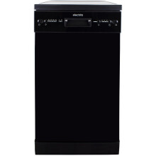 electriQ Freestanding Slimline45cm Dishwasher 10 Place Quick Wash - Black