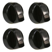 4 X UNIVERSAL HOTPOINT Cooker Oven Hob CONTROL KNOBS BLACK