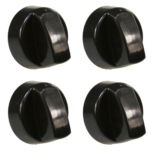 Universal 4 X UNIVERSAL HOTPOINT Cooker Oven Hob CONTROL KNOBS BLACK