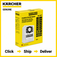 GENUINE Karcher KFI 487 Fleece Filter Bags 4 Pack for Wet Dry Vacuums