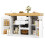(White, MDF) 2-Drawer Sideboard with Snack Rack 8