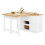 (White, MDF) 2-Drawer Sideboard with Snack Rack 10