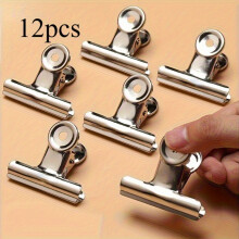 12pcs Heavy-Duty Stainless Steel Food Bag Sealing Clips - Air-Tight, Reusable Multipurpose Clips for Kitchen, Office, School