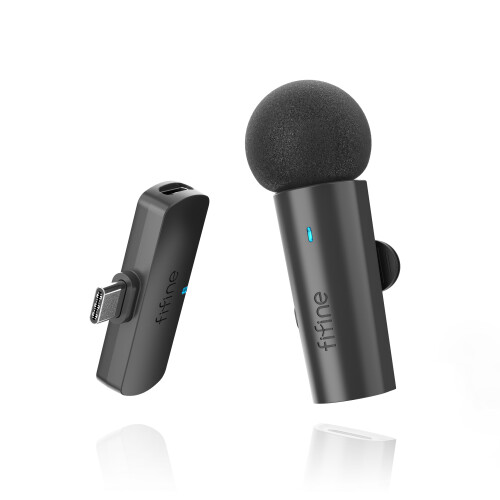 FIFINE FIFINE Wireless Lavalier Recording Microphone,Type-C Mini MIC for Mobile Phone/Tablet/Laptop,Live Streams/Vlog/Interview-M6