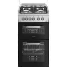 Hotpoint HDG5GCX Gas Cooker with Gas Hob 50cm Free Standing Stainless Steel