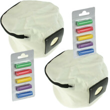 2 x Reusable Zip Up Bag & Fresheners For Numatic Henry Hetty James Vacuum Hoover