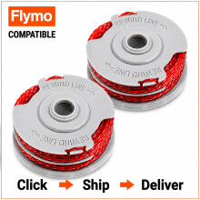 2x Pack Double Autofeed Spool & Line For Flymo Strimmers & Trimmers alt. FLY021
