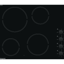 Hotpoint HR620RH 58cm 4 Burners Ceramic Hob Black
