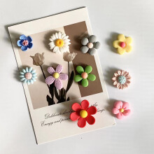 10Pcs Mixed Color Flower Refrigerator Photo Message Fixed Magnet Home Decoration