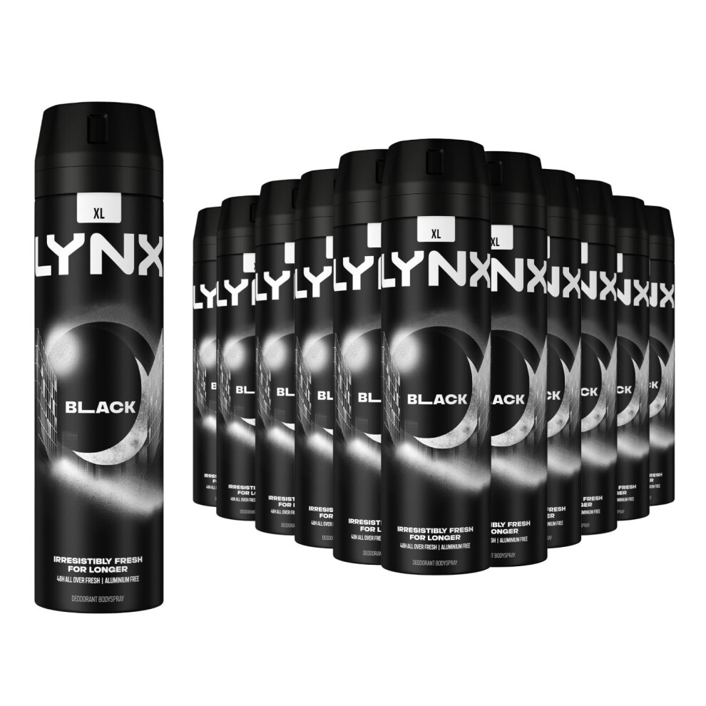 Lynx Men's Black Body Spray 48-Hour Hd Fragrance Deodorant, 200Ml, 30 Pack Size 48 - Image 7