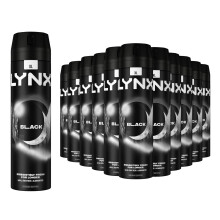 Lynx Black Body Spray 200ml, 18 Pack, 48H Deodorant Frozen Pear & Cedarwood