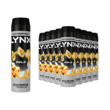 Lynx Gold Anti-Perspirant Deodorant Spray 200ml, 24 Pack, 72H Anti White Marks