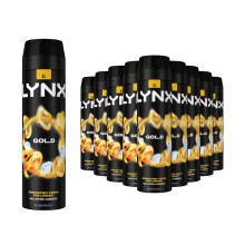 Lynx Gold Deodorant Body Spray 200ml, 36 Pack, 48H Oud Wood & Vanilla