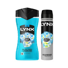Lynx Ice Chill 6-Pack Bundle, Shower Gel 500ml + Body Spray 250ml, 6 Each