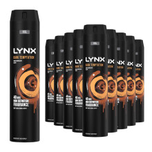 Lynx Dark Temptation Deodorant Body Spray 250ml, 18 Pack, 48H Chocolate Scent
