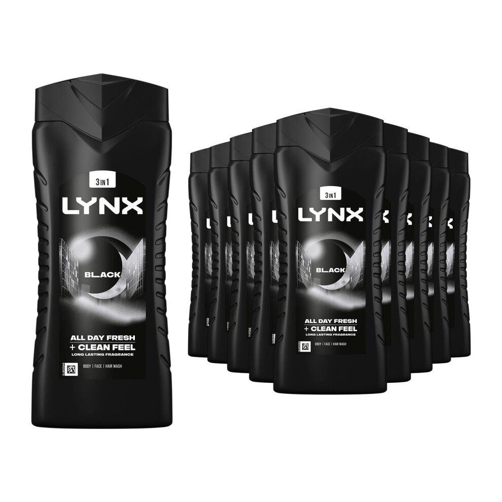 Photos - Shower Gel Lynx Black  500ml, 24 Pack Body Wash, 12H Freshness 