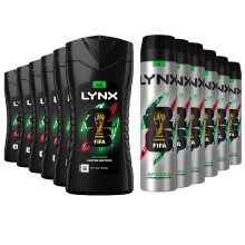 Lynx Africa 6-Pack Bundle, Shower Gel 500ml + Body Spray 250ml, 6 Each