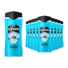 Lynx Ice Chill Shower Gel 500ml, 30 Pack Body Wash, 12H Freshness