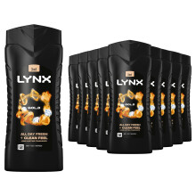 Lynx Gold Shower Gel 500ml, 30 Pack Body Wash, 12H Freshness