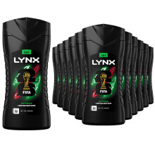 Lynx FIFA Africa Shower Gel 3-in-1 Body Wash 225ml, 36 Pack