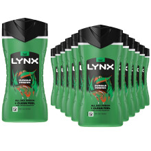 Lynx Jungle Fresh Shower Gel 3-in-1 Body Wash 225ml, 30 Pack