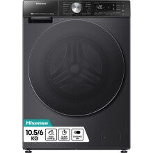 Hisense WD5S1045BB Free Standing Washer Dryer 10Kg 1400 rpm Black D Rated