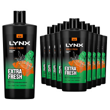 Lynx Jungle Fresh Shower Gel 3-in-1 Body Wash 700ml, 12 Pack