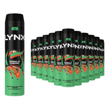 Lynx Jungle Fresh Deodorant Body Spray 250ml, 36 Pack, 48H Palm Leaf & Amber
