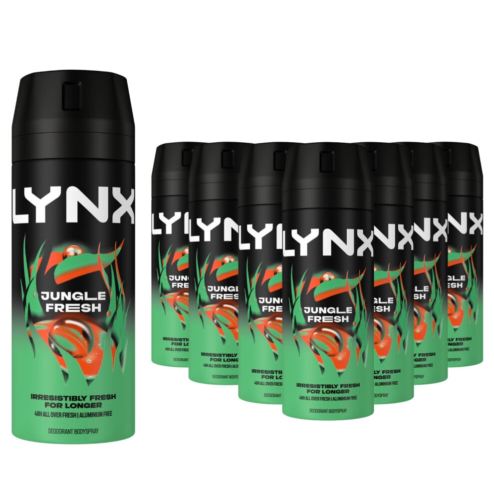 Photos - Deodorant Lynx Jungle Fresh  Body Spray 150ml, 36 Pack, 48H Palm Leaf & Amber 