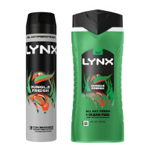 Lynx Jungle Fresh Duo, Body Spray 250ml + Shower Gel 500ml, 48H & 12H