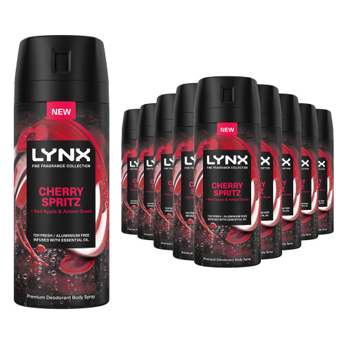 Lynx Lynx Cherry Spritz Premium Deodorant Body Spray 150ml, 24 Pack