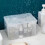 Large Clear Plastic Storage Box - Stackable for Office Supplies, Ideal for Home/School/Office, Rectangular, Visible Design 1
