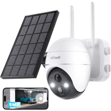 ieGeek Outdoor 5MP Solar Battery Powered Security Camera Wireless WiFi PTZ CCTV