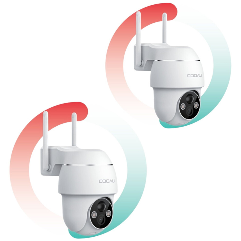 Photos - Surveillance Camera Iegeek 2PCS COOAU Outdoor Security Camera Wireless with 360 PTZ Home Battery CCTV Cam 