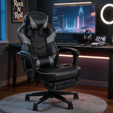 Ergonomic Gaming Chair Executive Office Recliner Seat Massage Cushion Footrest