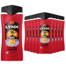 Lynx Sunset Fresh 3-in-1 Body Wash 500ml, 18 Pack Shower Gel