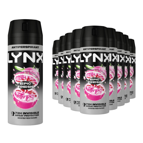 Lynx Lynx Epic Fresh Anti-Perspirant Deodorant Spray, 150ml, 24 Pack