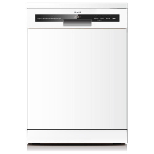 electriQ Series 2 Full Size Dishwasher 14 Place Setting Auto Open Drying White