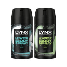 Lynx Lower Body Spray Duo Coconut Sandalwood Pear Cedarwood 100ml, 2 Pack