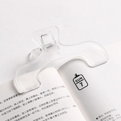 Transparent Plastic Book Clip Simple Reading Aid Fixed Book Holder Bookmarks Creative Design Practical Note Holder for Bookstore
