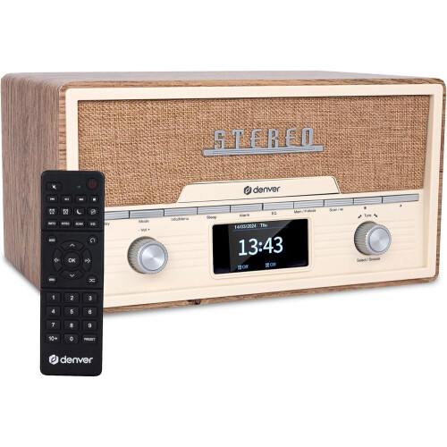 Denver DAB+ Radio CD Player with Bluetooth Clock Alarm & Remote Denver MDA-525